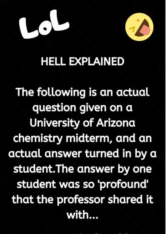 Joke: HELL EXPLAINED