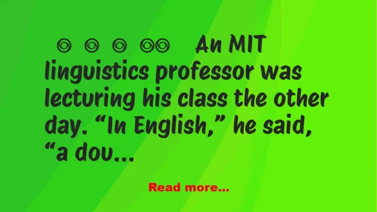 Joke: A Linguistics Professor’s Lecture