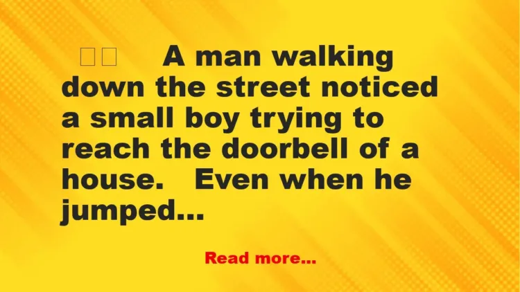 Joke: A man walking down the street