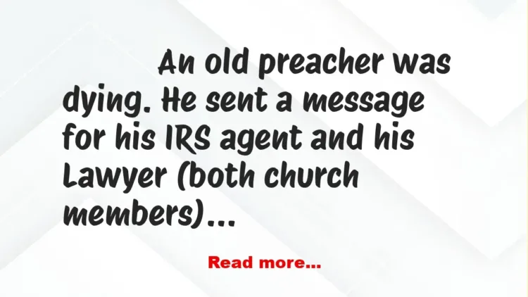 Joke: The Dying Preacher