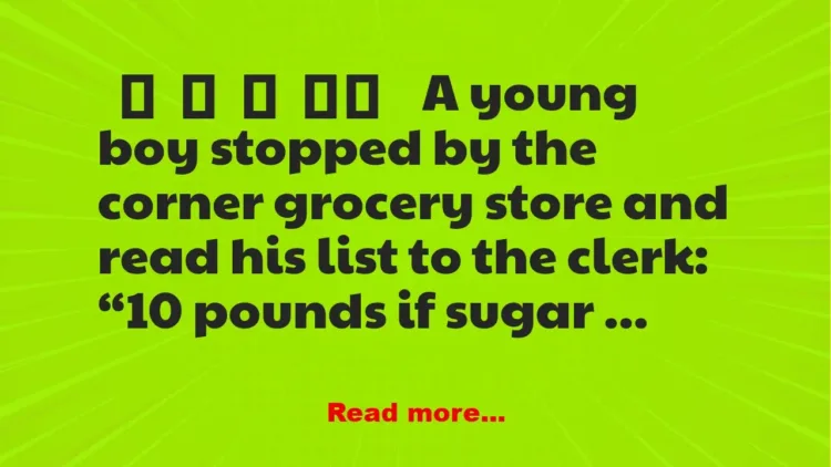 Joke: A Young Boy at the Grocery Store