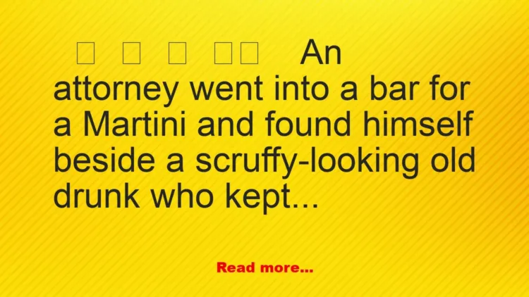 Joke: An Attorney Went Into A Bar For Martini