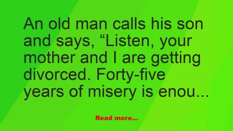 Joke: Funny Joke | The son and daughter are furious to learn their Parents…