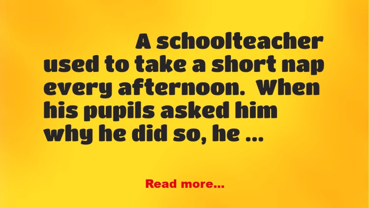 Joke: The Sleepy Teacher