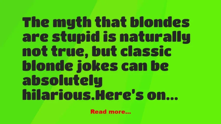 Joke: The stadium is packed with blondes for a convention | Funny Blonde…