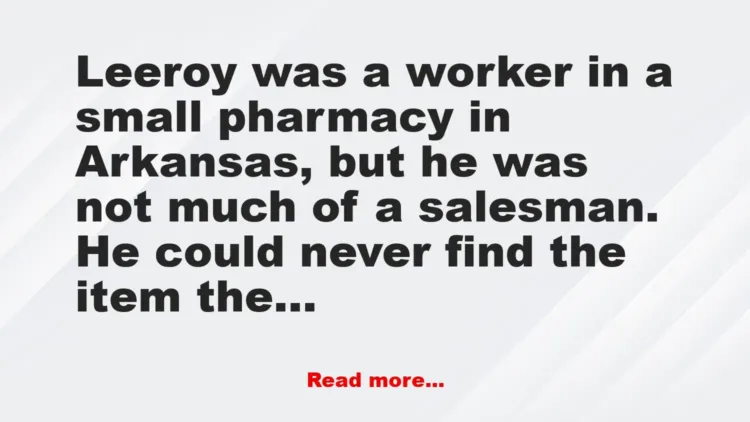 Joke: Funny Joke: A man went into a pharmacy wanting cough syrup – but…