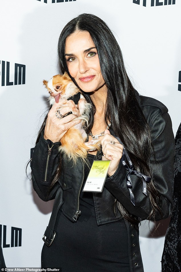 Image description: Demi Moore in a scene from 'The Substance,' her latest horror satire where she plays an aging actress who experiments with a pharmaceutical that promises the illusion of youth with disastrous consequences.