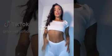 Tiktok Thot in Tight White Shorts – video