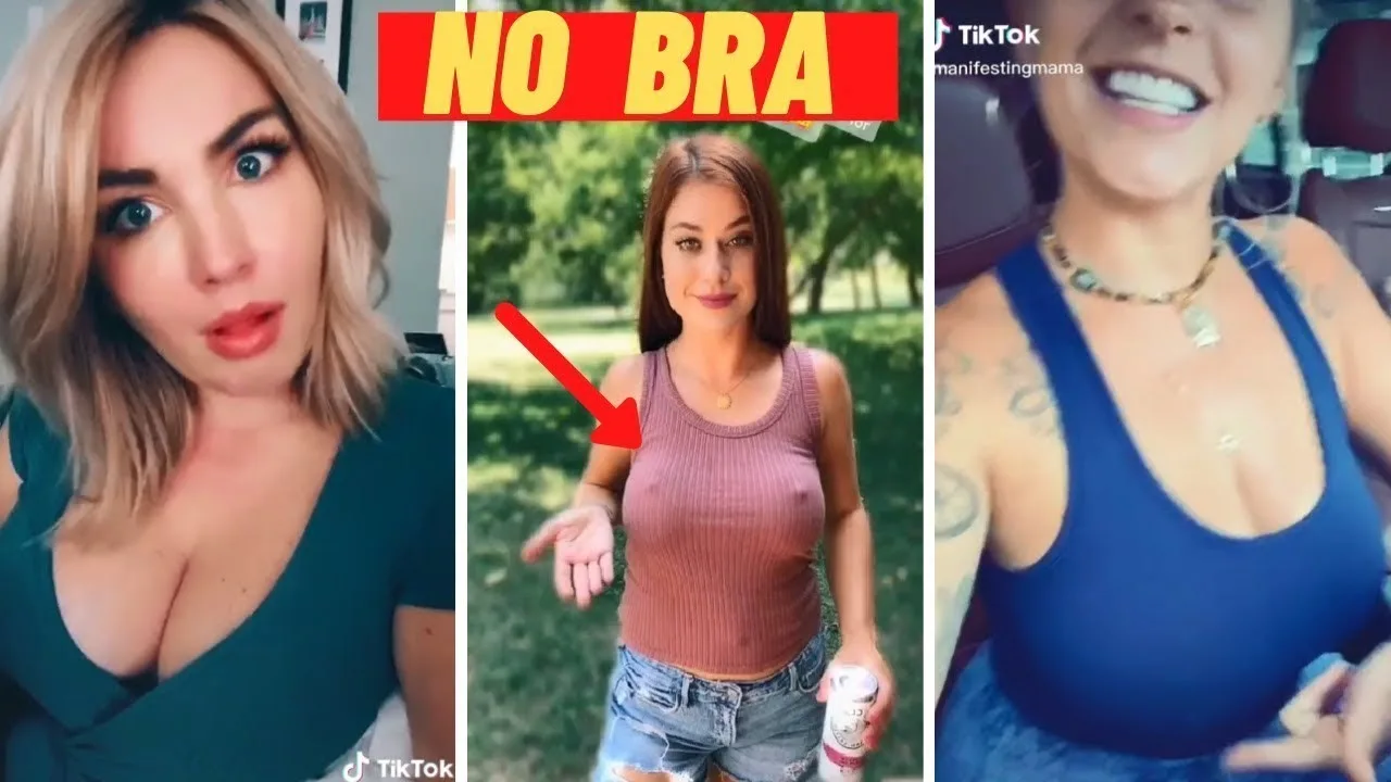 No Bra Challenge | Tiktok Girls Without A Bra On – video