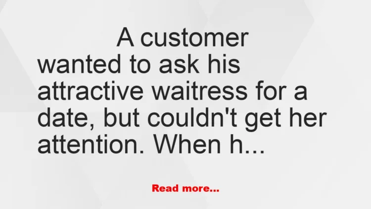 Joke: Inattentive Waitress