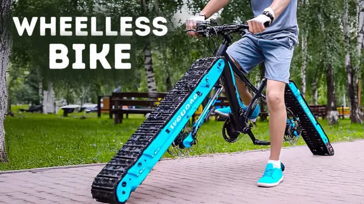 Engineers Built a Bike With Caterpillar Wheels - And It Engineers Built a Bike With Caterpillar Wheels – And It Rides Super Smooth – video