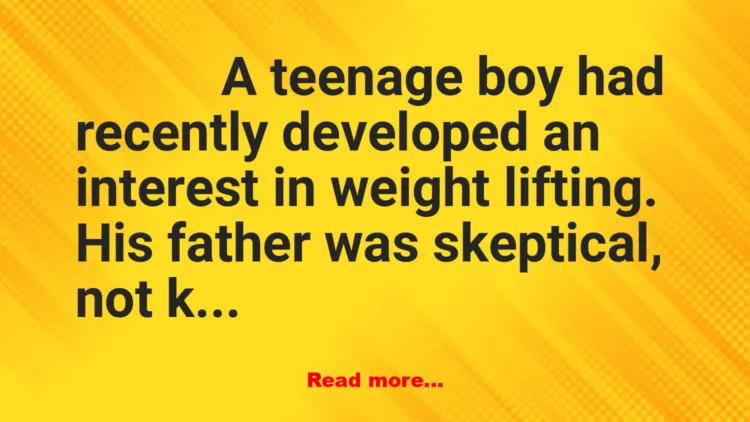 Joke: I Can't Weight Anymore