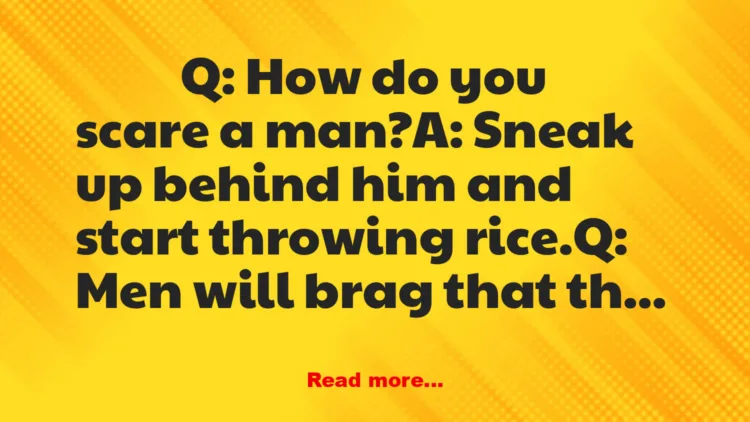 Joke: Men and Women Q. and A.