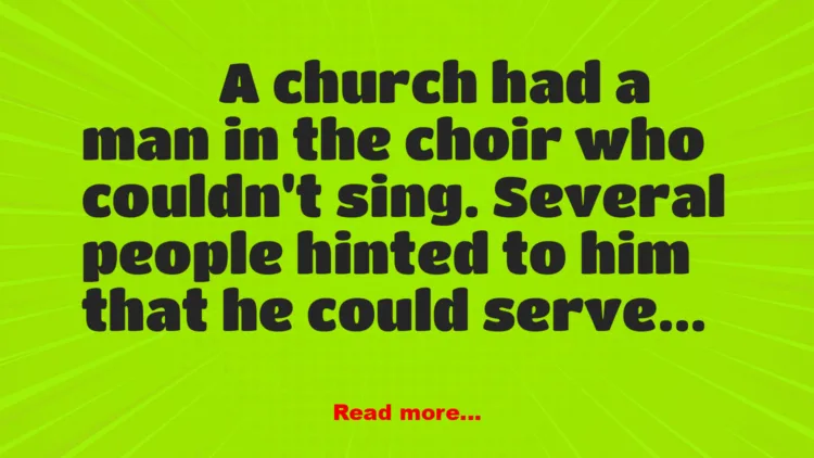 Joke: Out of the Choir
