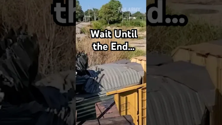 Top Of Train Rips Off When It Goes Under Bridge – video