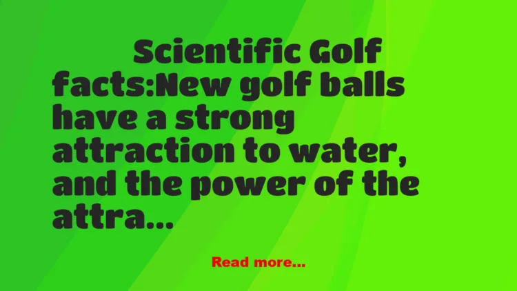 Joke: Golf Facts