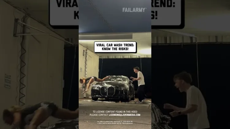 car wash fail | what was she thinking? – video