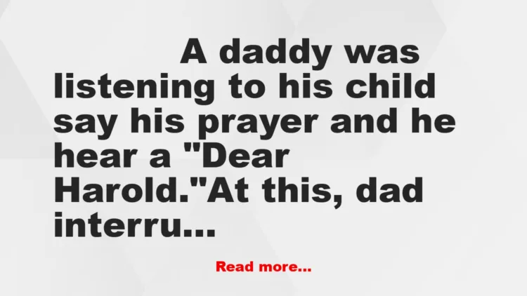 Joke: Praying to Harold