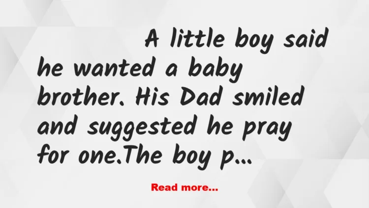 Joke: Baby Prayers