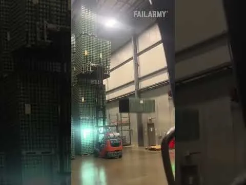 Do they just give out forklift jobs to anyone these days  😱😂 – video