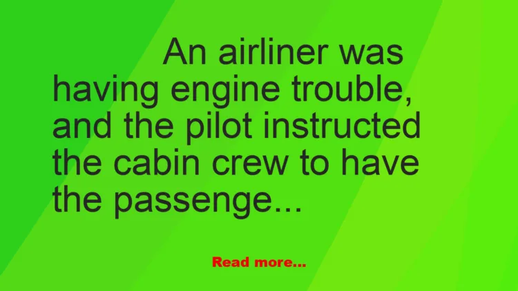 Joke: Engine Trouble