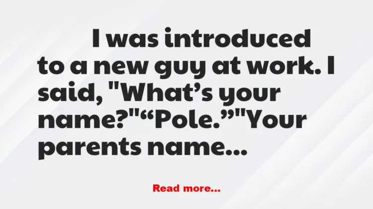 Joke: Pole from England