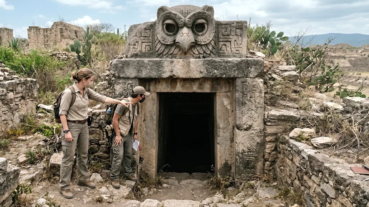 Scientists Opened an Ancient Tomb in Mexico and Saw Something Horrifying – video