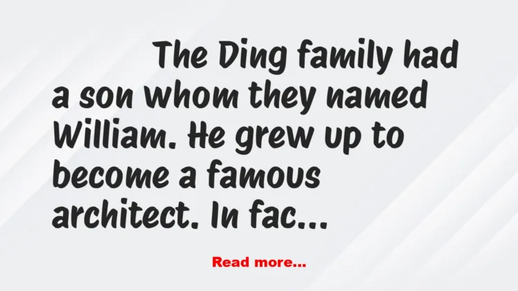 Joke: A Famous Architect