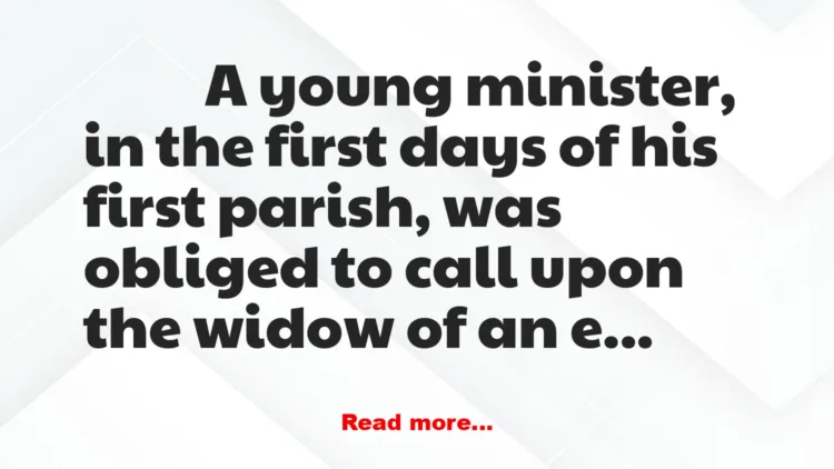Joke: A Young Minister
