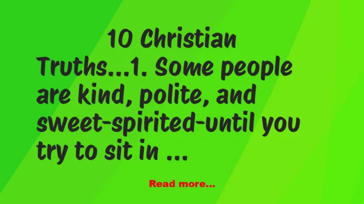 Joke: 10 Christian Truths