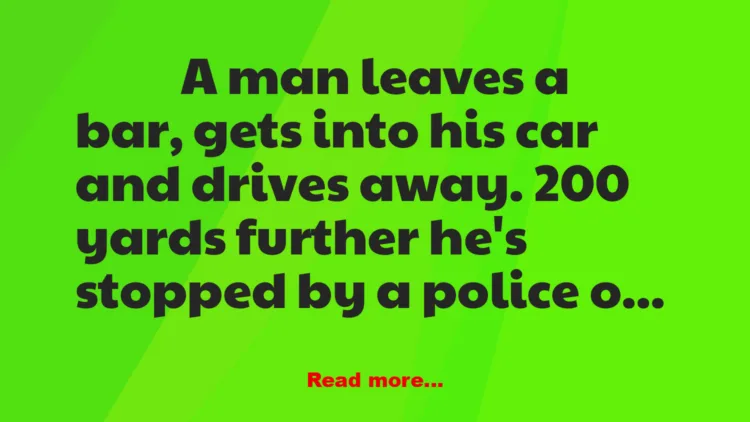 Joke: Drunk Driving Test