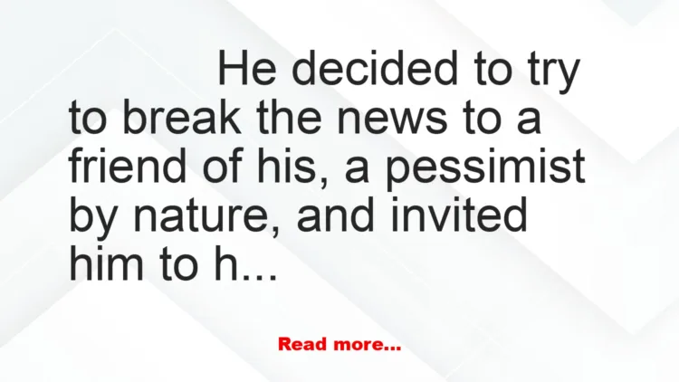 Joke: The Pessimist Joke: The Pessimist